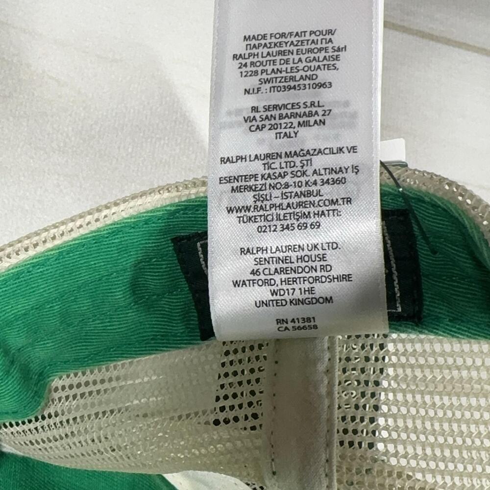Polo Country Trucker Hat Mens OS Green Mesh Patch Cap Polo Ralph Lauren - Picture 12 of 12